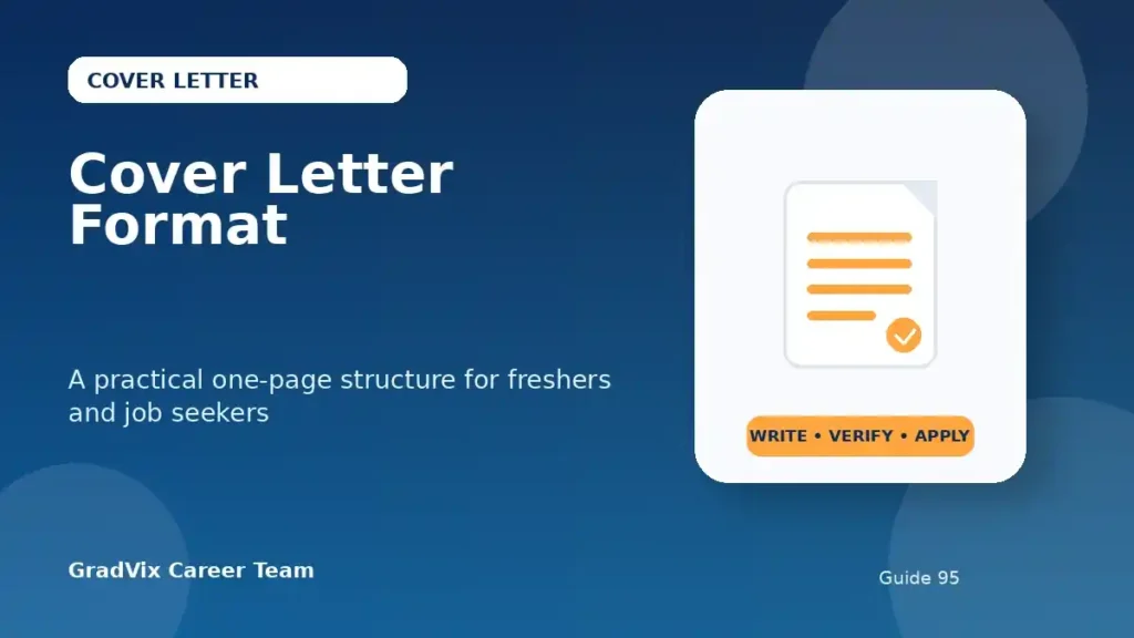 Cover letter format for freshers with one-page structure, evidence and final checklist